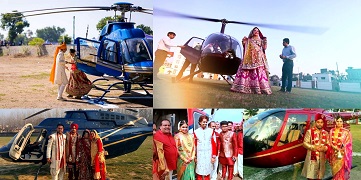 book helicopter for marriage function